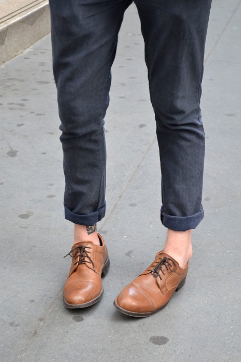 Oxfords can class up any outfit. They look great when you cuff your pants
